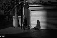 mike wheelton black and white, colour street photography Queen Street Auckland city
