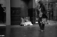mike wheelton black and white, colour street photography Queen Street Auckland city