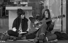 mike wheelton black and white, colour street photography Queen Street Auckland city
