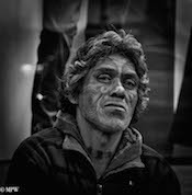 mike wheelton black and white, colour street photography Queen Street Auckland city