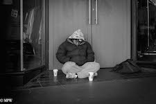 mike wheelton black and white, colour street photography Queen Street Auckland city