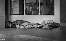 mike wheelton black and white, colour street photography Queen Street Auckland city