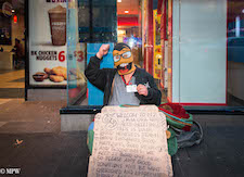 mike wheelton black and white, colour street photography Queen Street Auckland city
