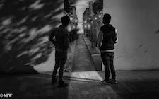 mike wheelton black and white, colour street photography Queen Street Auckland city
