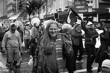 mike wheelton black and white, colour street photography Queen Street Auckland city
