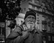 mike wheelton black and white, colour street photography Queen Street Auckland city