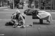mike wheelton black and white, colour street photography Queen Street Auckland city
