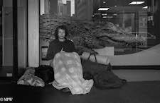 mike wheelton black and white, colour street photography Queen Street Auckland city
