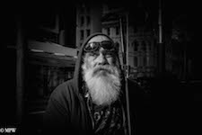 mike wheelton black and white, colour street photography Queen Street Auckland city