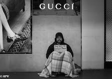 mike wheelton black and white, colour street photography Queen Street Auckland city
