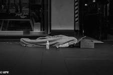 mike wheelton black and white, colour street photography Queen Street Auckland city