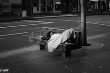 mike wheelton black and white, colour street photography Queen Street Auckland city