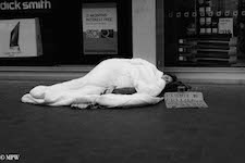 mike wheelton black and white, colour street photography Queen Street Auckland city