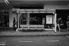 mike wheelton black and white, colour street photography Queen Street Auckland city