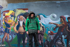 mike wheelton black and white, colour street photography Queen Street Auckland city
