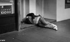 mike wheelton black and white, colour street photography Queen Street Auckland city