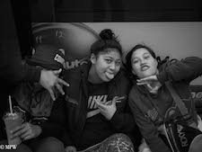 mike wheelton black and white, colour street photography Queen Street Auckland city
