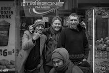 mike wheelton black and white, colour street photography Queen Street Auckland city