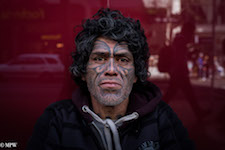 mike wheelton black and white, colour street photography Queen Street Auckland city