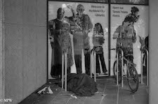 mike wheelton black and white, colour street photography Queen Street Auckland city