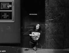 mike wheelton black and white, colour street photography Queen Street Auckland city
