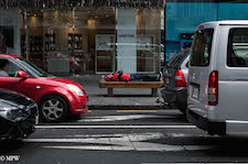 mike wheelton black and white, colour street photography Queen Street Auckland city