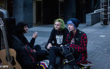 mike wheelton black and white, colour street photography Queen Street Auckland city