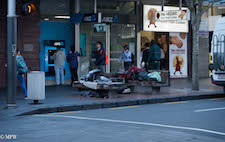 mike wheelton black and white, colour street photography Queen Street Auckland city