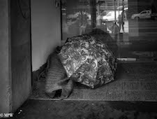 mike wheelton black and white, colour street photography Queen Street Auckland city
