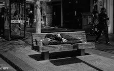 mike wheelton black and white, colour street photography Queen Street Auckland city