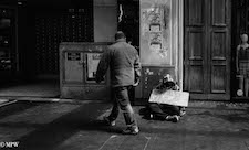 mike wheelton black and white, colour street photography Queen Street Auckland city