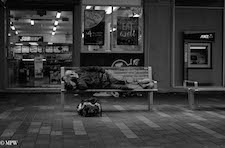 mike wheelton black and white, colour street photography Queen Street Auckland city