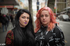 mike wheelton black and white, colour street photography Queen Street Auckland city