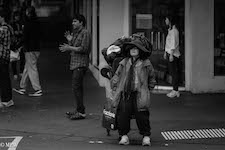 Mike Wheelton. The largest collection of colour, black and white street photography. Taken in and around Queen Street, Auckland city, New Zealand.