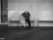 mike wheelton black and white, colour street photography Queen Street Auckland city