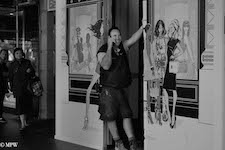 mike wheelton black and white, colour street photography Queen Street Auckland city
