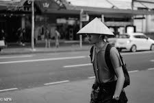 mike wheelton black and white, colour street photography Queen Street Auckland city
