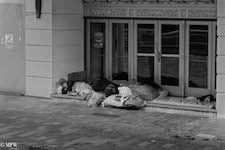 mike wheelton black and white, colour street photography Queen Street Auckland city
