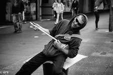 mike wheelton worlds best black and white photos, colour street photography, Queen Street, Auckland city, New Zealand.