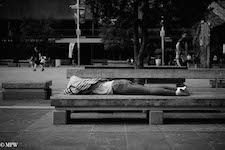 mike wheelton the  largest collection of colour, black and white street photography, in Queen Street, Auckland city, New Zealand.