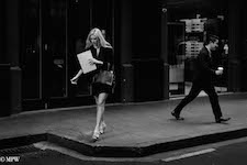 mike wheelton the  largest collection of colour, black and white street photography, in Queen Street, Auckland city, New Zealand.