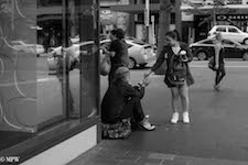 Mike Wheelton. The largest collection of colour, black and white street photography. Taken in and around Queen Street, Auckland city, New Zealand.