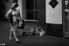 Mike Wheelton photo storyteller. The largest collection of colour, black and white street photography. Taken in and around Queen Street, Auckland city, New Zealand.