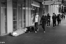 Mike Wheelton photo storyteller. The largest collection of colour, black and white street photography. Taken in and around Queen Street, Auckland city, New Zealand.