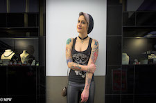Mike Wheelton street photographer. Colour and black and white. Queen Street, Auckland city, New Zealand.