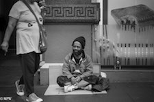 Mike Wheelton street photographer. Colour, black and white street photography. Queen Street, Auckland city, New Zealand.