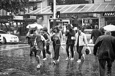 Mike Wheelton street photographer. Colour and black and white. Queen Street, Auckland city, New Zealand.