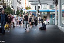 Mike Wheelton photo storyteller. The largest collection of colour, black and white street photography. Taken in and around Queen Street, Auckland city, New Zealand.