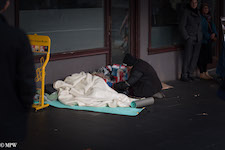 Mike Wheelton street photographer. Colour, black and white street photography. Queen Street, Auckland city, New Zealand.