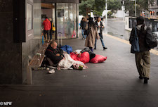 Mike Wheelton street photographer. Colour, black and white street photography. Queen Street, Auckland city, New Zealand.